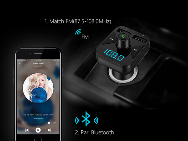 Bluetooth fm transmitter for car